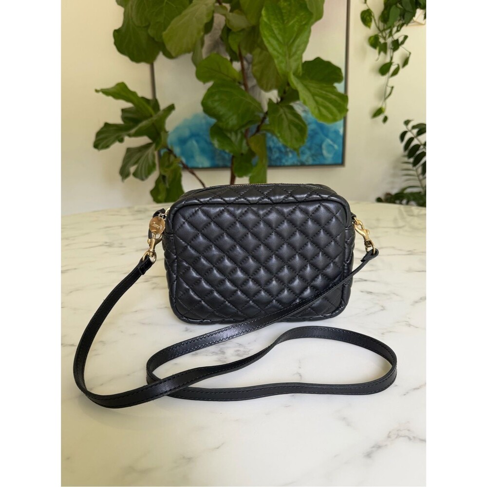 Clare V. Midi Sac Crossbody Bag in Black Quilted Fantastic